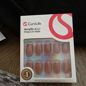 Acrylic Press On Nails - Brown